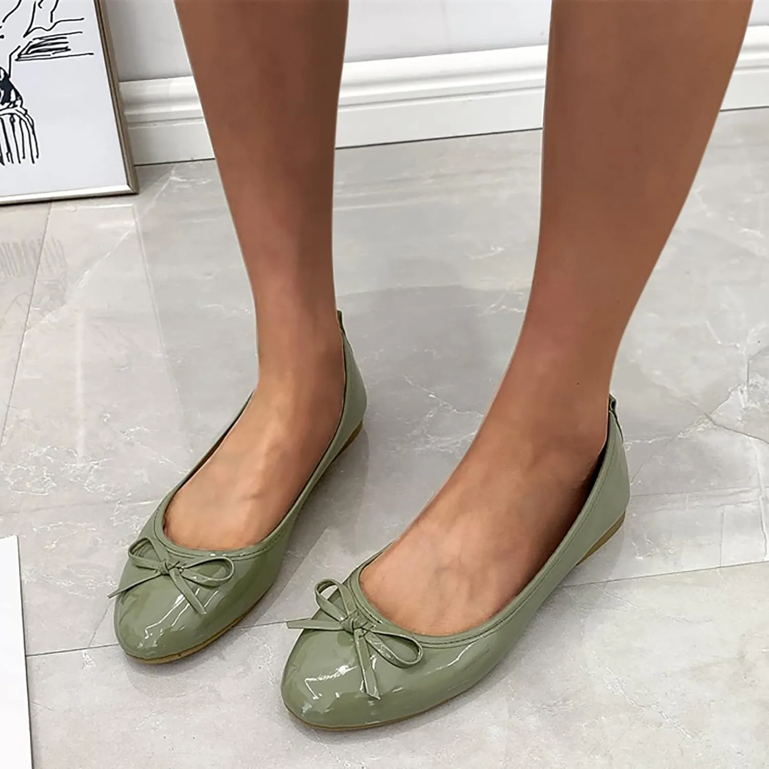 Barefoot Shoes Women Slip on Loafers for Women Round Toe Flats ComfortableKeep Warm Flat Bottom Christmas Running Shoes Women Work Shoes for Men