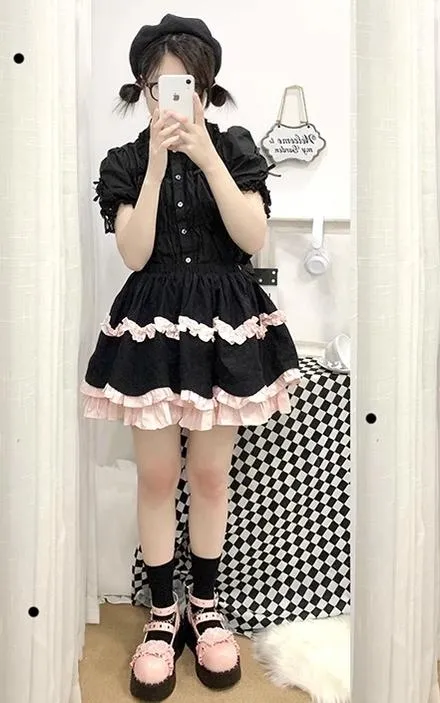 Beauty Bunny~Sweet Academy~Gothic Lolita Shoes Thick Sole Y2K Lolita Shoes