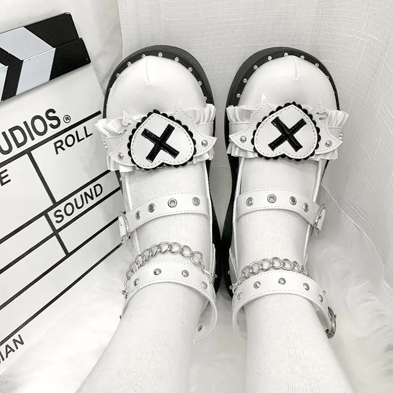 Beauty Bunny~Sweet Academy~Gothic Lolita Shoes Thick Sole Y2K Lolita Shoes