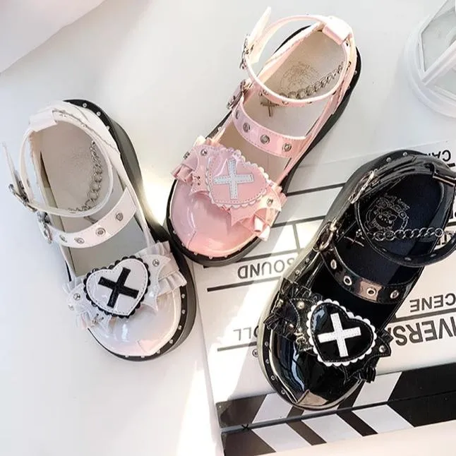Beauty Bunny~Sweet Academy~Gothic Lolita Shoes Thick Sole Y2K Lolita Shoes