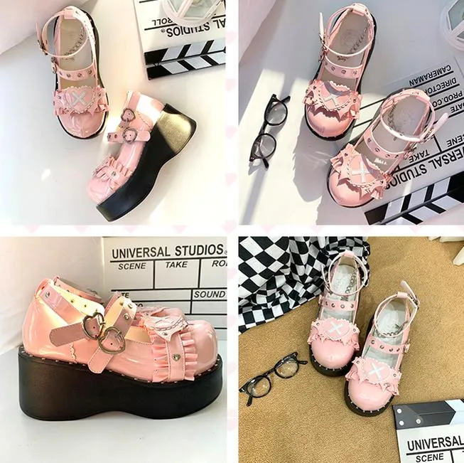 Beauty Bunny~Sweet Academy~Gothic Lolita Shoes Thick Sole Y2K Lolita Shoes
