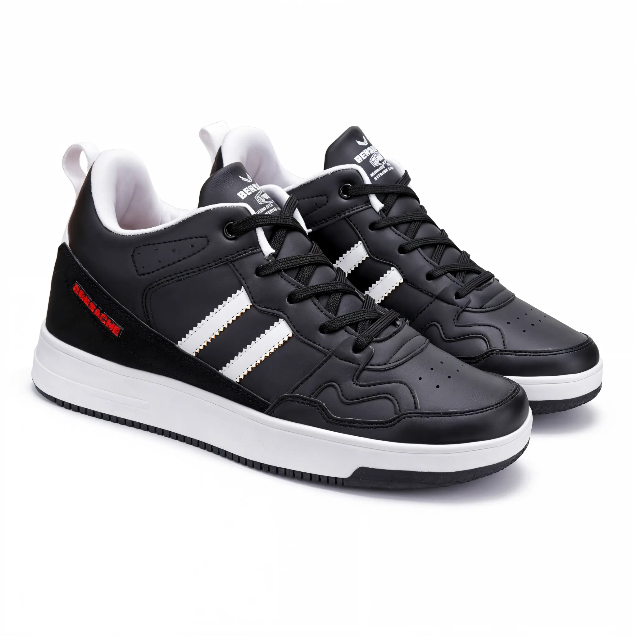 Bersache Lightweight Sports Running Shoes For Men Black-9056