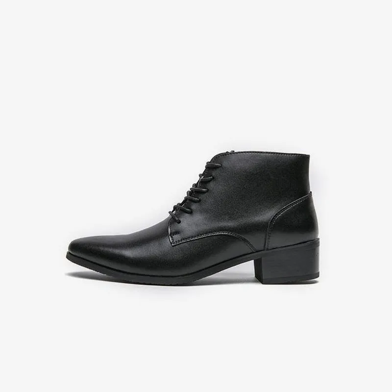Brown Black Formal Casual Leather Boots