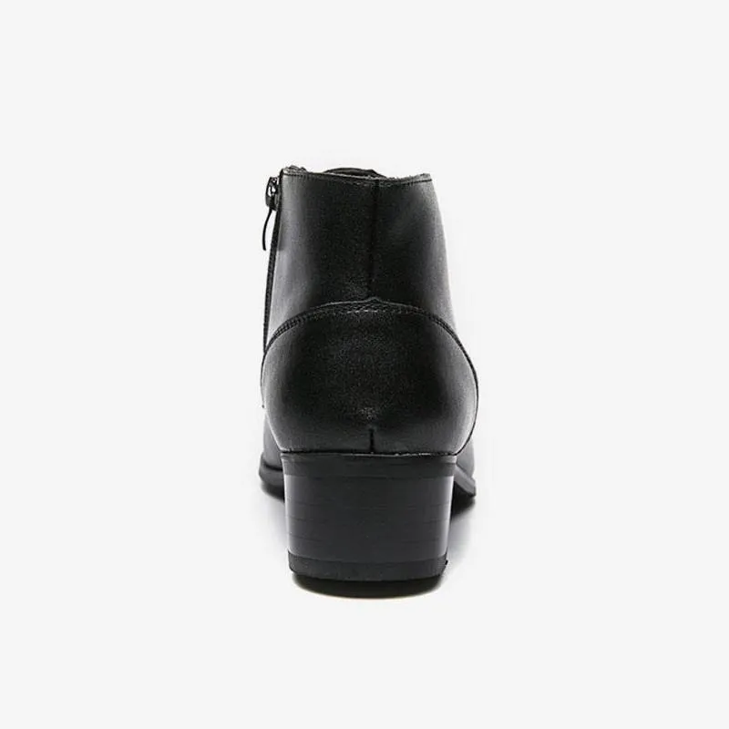 Brown Black Formal Casual Leather Boots