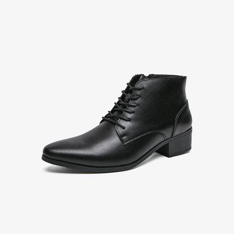 Brown Black Formal Casual Leather Boots