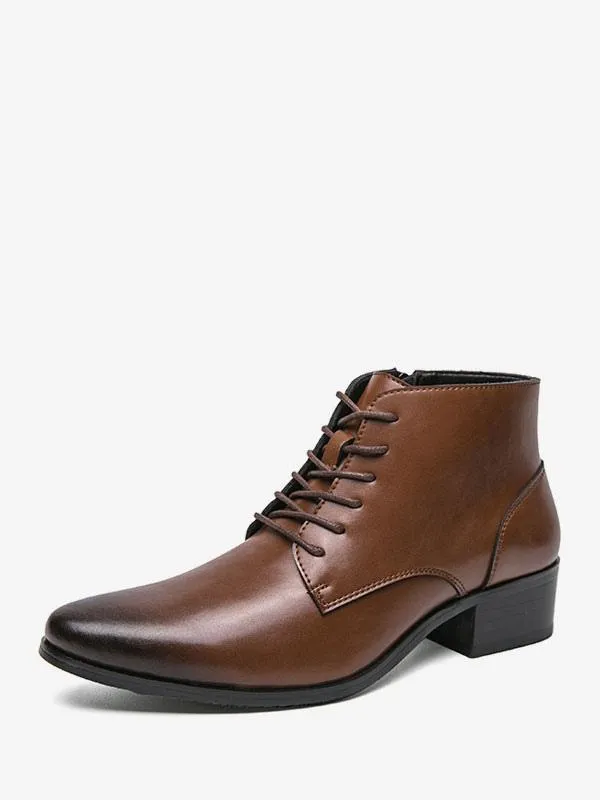 Brown Black Formal Casual Leather Boots