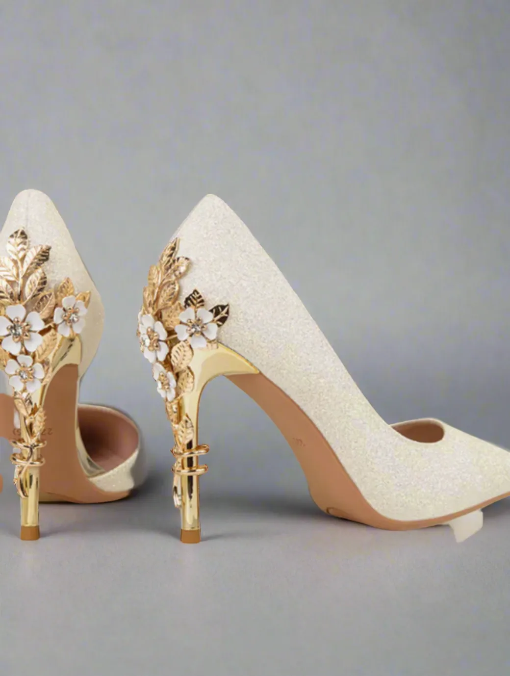 Classic Stiletto Shoe with Rhinestone Heel