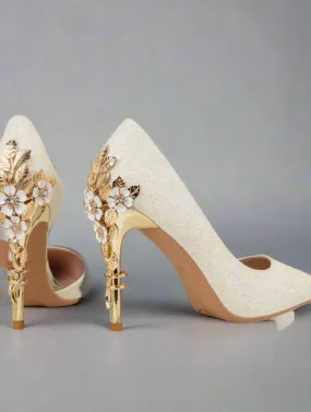 Classic Stiletto Shoe with Rhinestone Heel