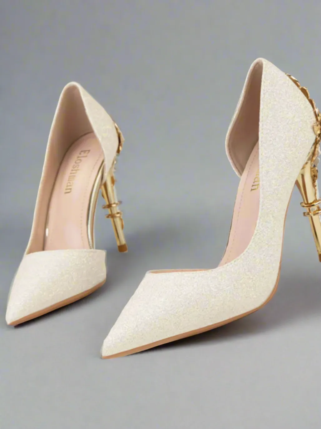 Classic Stiletto Shoe with Rhinestone Heel