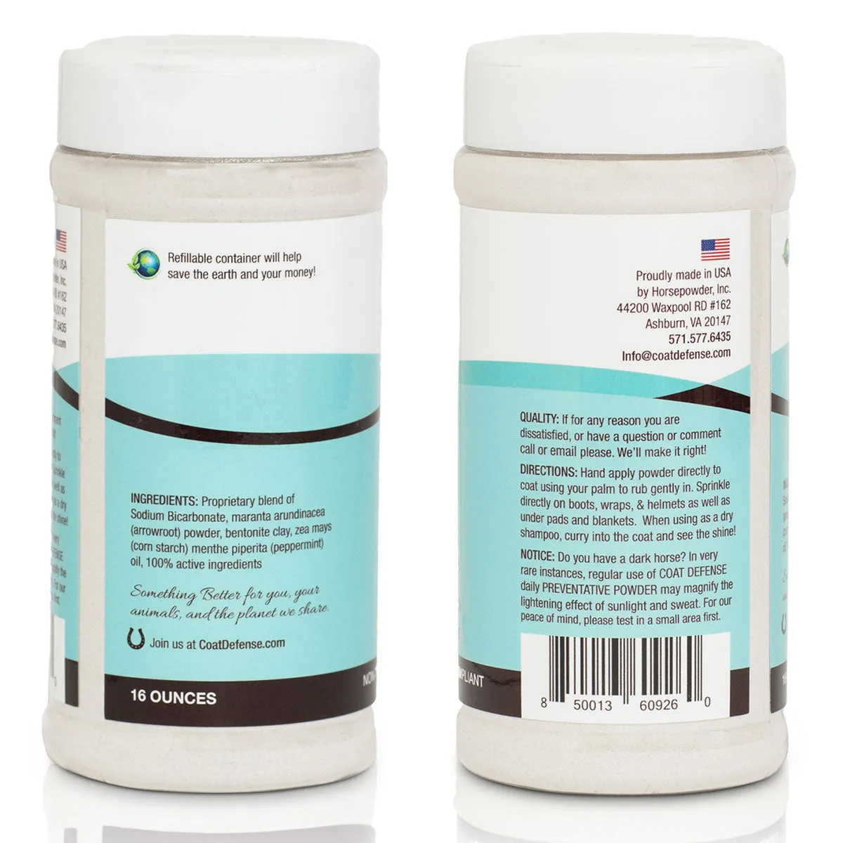 Coat Defense Daily Prevent Powder 16 oz Refillable