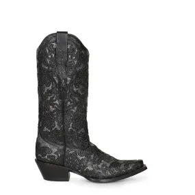 Corral Womens Fashion Boots Leather Lorraine Black Timeless 6.5M