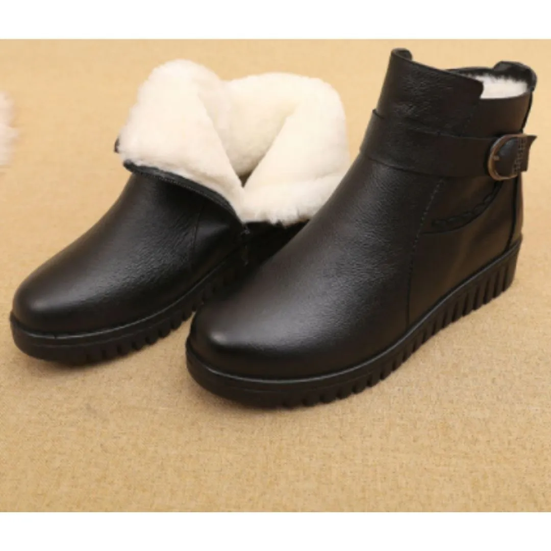 Dyavor Orthopedic Women Boot Arch Support Warm Fur AntiSlip Ankle Boots