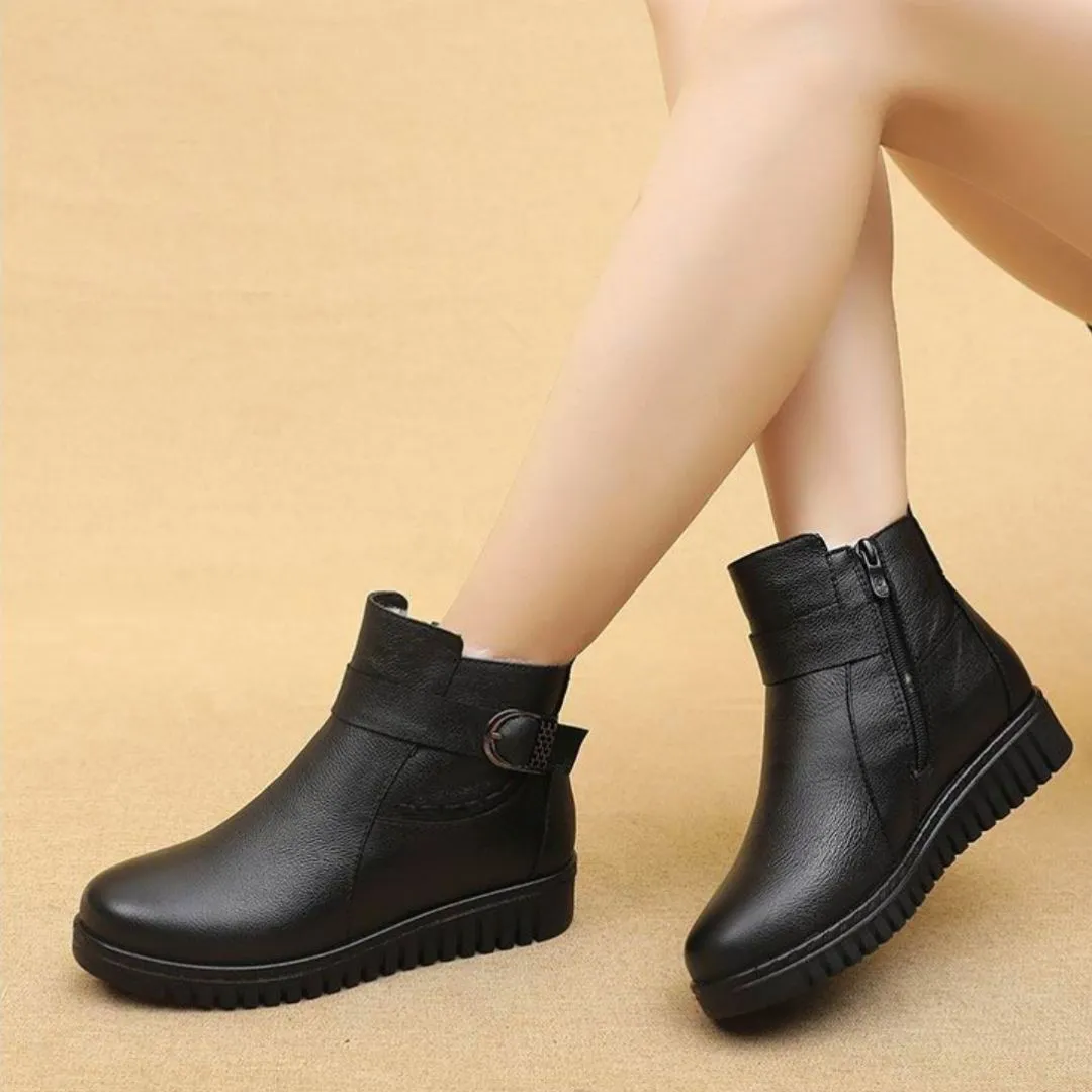 Dyavor Orthopedic Women Boot Arch Support Warm Fur AntiSlip Ankle Boots