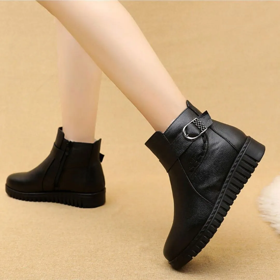 Dyavor Orthopedic Women Boot Arch Support Warm Fur AntiSlip Ankle Boots