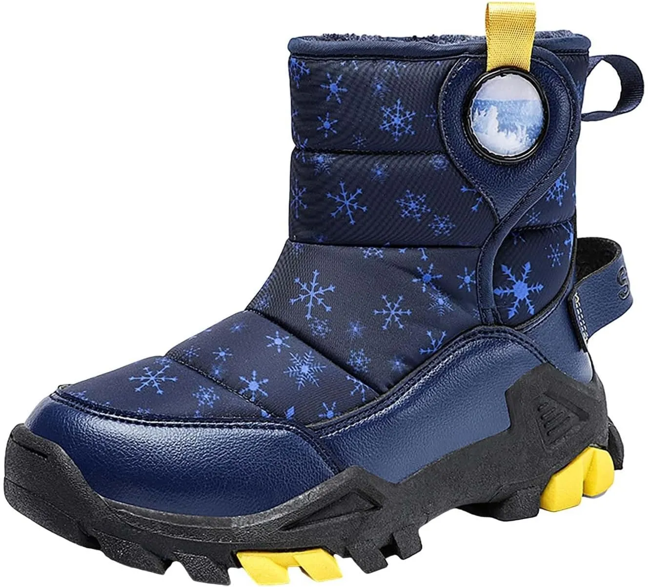 Girls Boys Snow Boots Outdoor Warm Comfortable Non Slip Mid Calf Padded Small Big Kids Winter Girls Boots Size Four