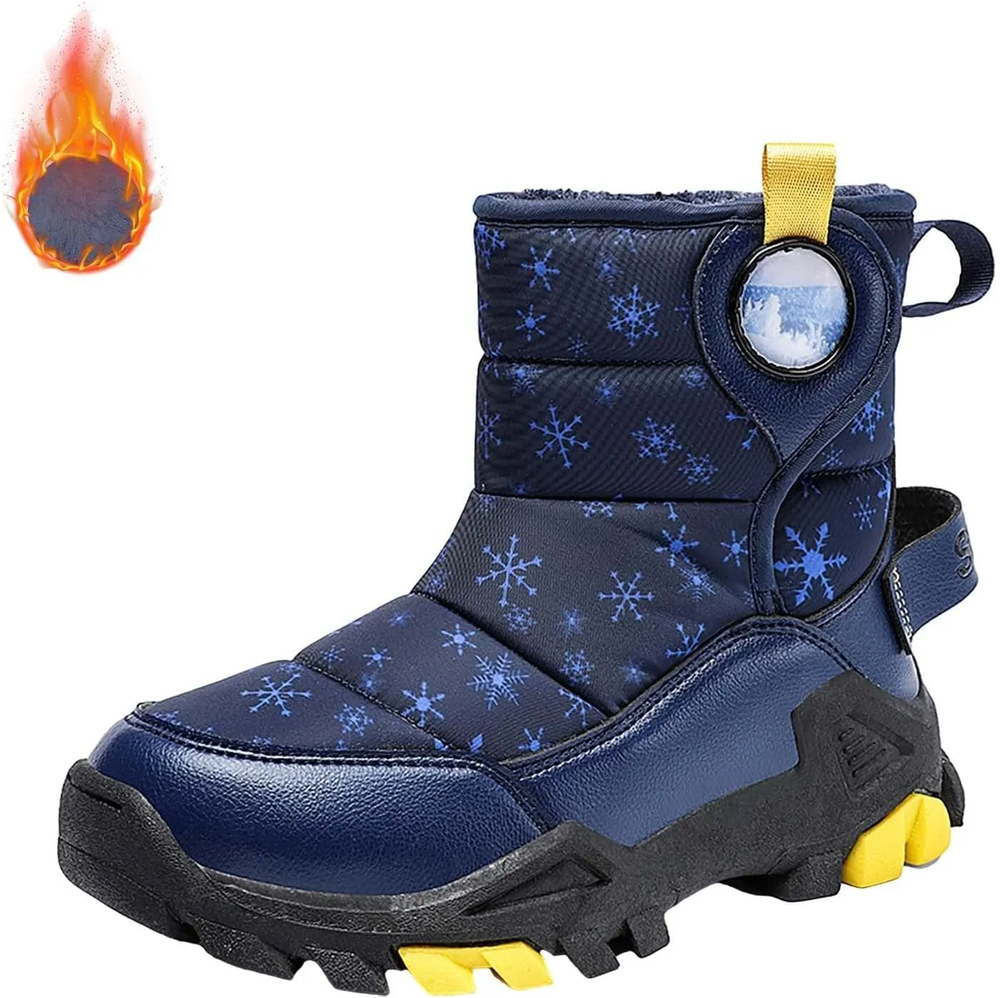Girls Boys Snow Boots Outdoor Warm Comfortable Non Slip Mid Calf Padded Small Big Kids Winter Girls Boots Size Four