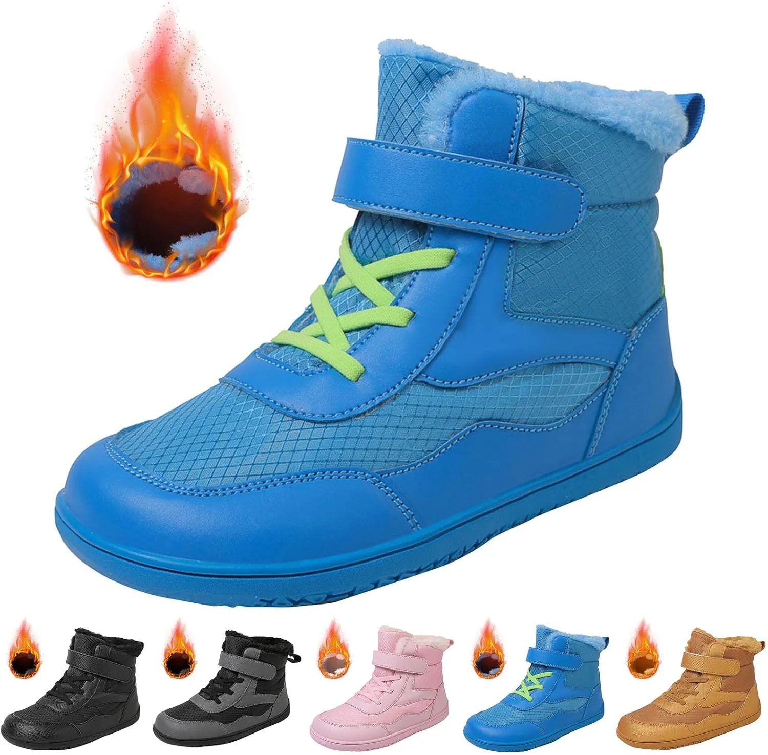 Girls Boys Winter Snow Boots - Comfortable Warm Toddler Winter Shoes Waterproof Kids Ankle Booties Outdoor Walking