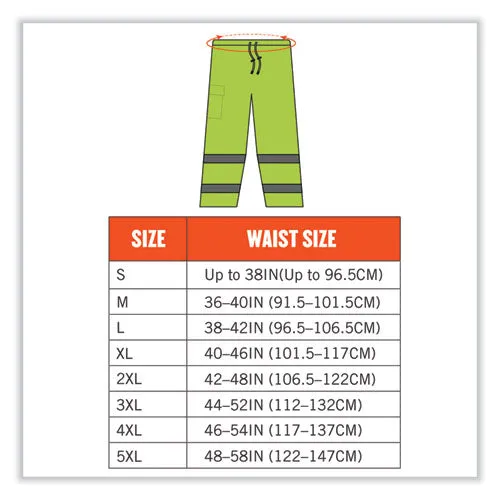 Glowear 8915 Class E Hi-vis Rain Pants, 2x-large, Lime, Ships In 1-3 Business Days
