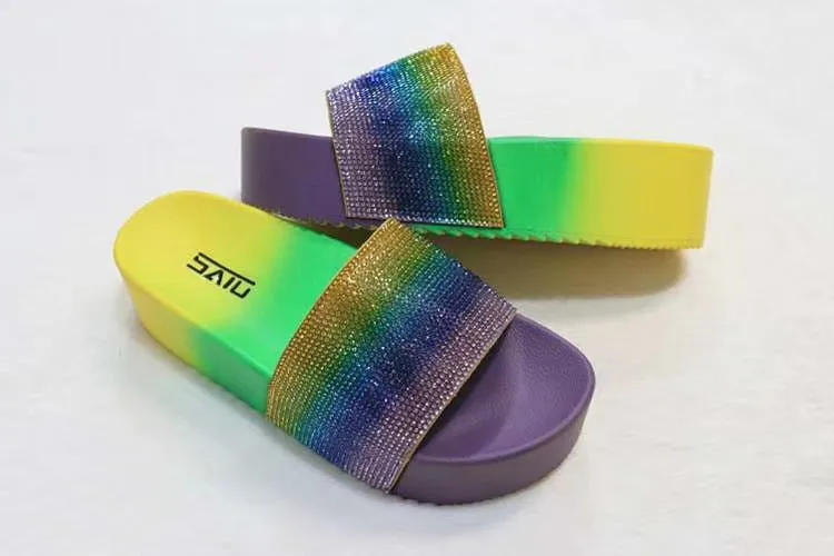 Hot selling shiny slippers