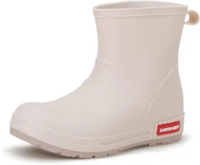HSBDNZQ Rain Boots for Women, Lightweight Warm Waterproof Rain Boots, Anti-Slipping Garden Boots Soft and Durable, Chelsea Rain Boots with Comfortable Insoles for Outdoor
