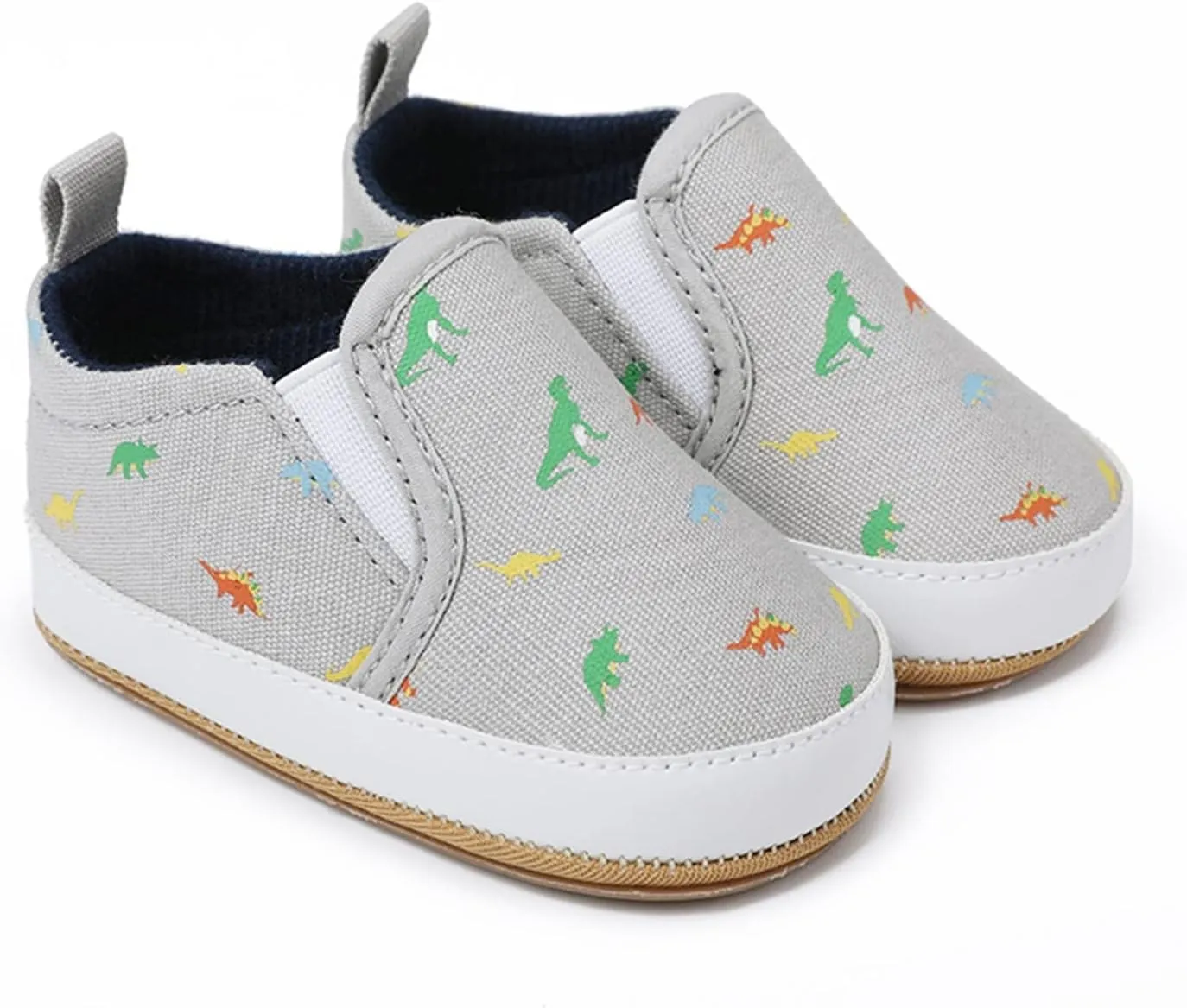 Infant Toddler Shoes Boys Girls Baby Shoes Soft Sole Slip On Shoes Animal Print Toddler Shoes Baby (Grey, 6-12 Months)