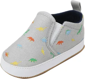 Infant Toddler Shoes Boys Girls Baby Shoes Soft Sole Slip On Shoes Animal Print Toddler Shoes Baby (Grey, 6-12 Months)