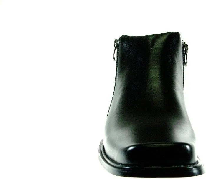 Jazam Men's 38307 Ankle High Double Zipped Classic Dress Boots for Men Botas Bota