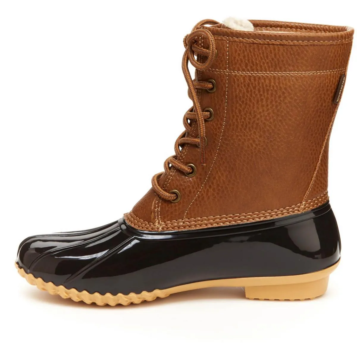 JBU by Jambu Womens Maplewood Faux Leather Waterproof Rain Boots