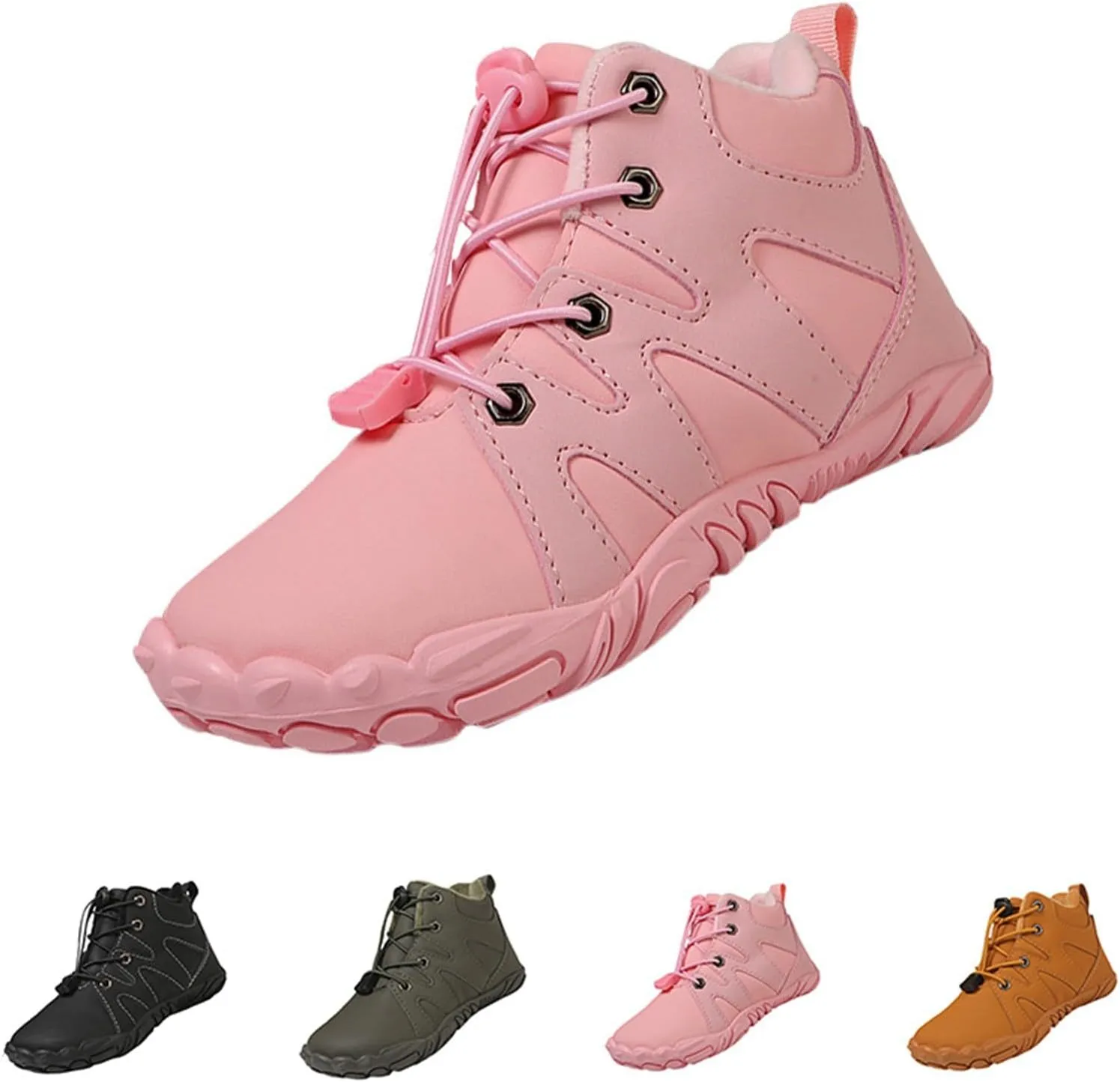 Kids aterproof Barefoot Boots Boys Girls Winter Warm Winter Shoes Boots Wide Toe Highly Elastic Non-Slip Shoes