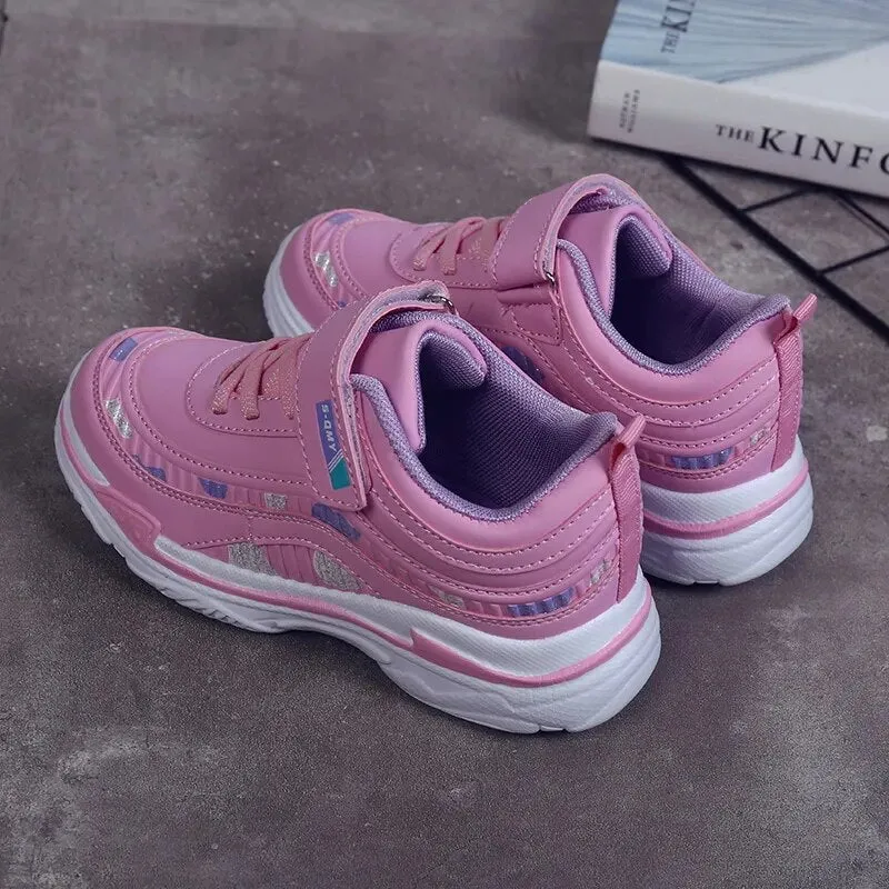 Kids Girls Breathable Waterproof Running Sneakers