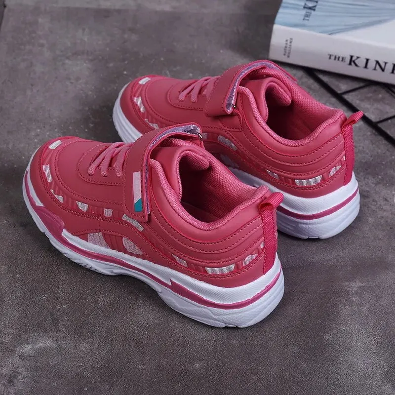 Kids Girls Breathable Waterproof Running Sneakers