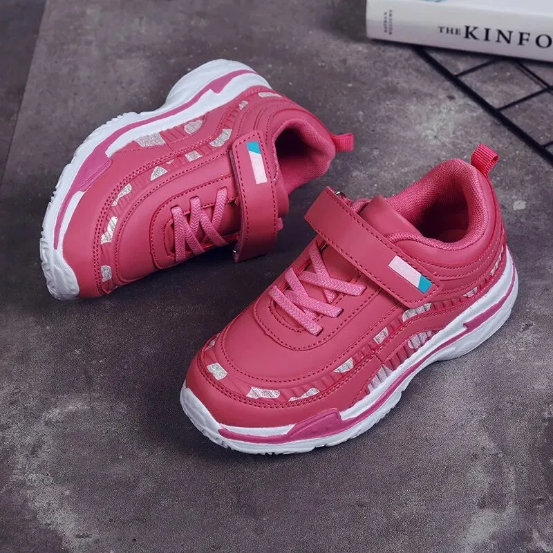 Kids Girls Breathable Waterproof Running Sneakers
