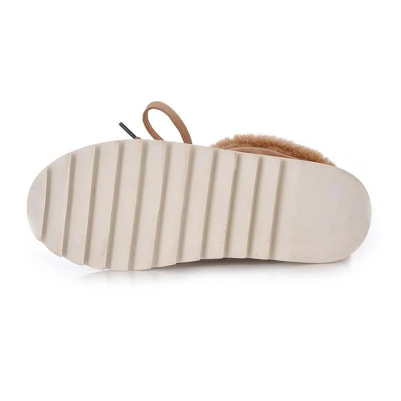 Lace up Warm Fur Platform Winter Boots