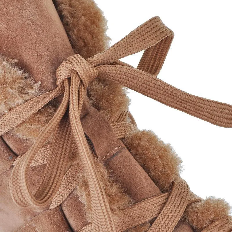 Lace up Warm Fur Platform Winter Boots