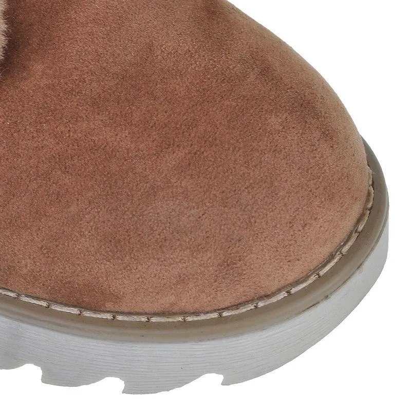 Lace up Warm Fur Platform Winter Boots
