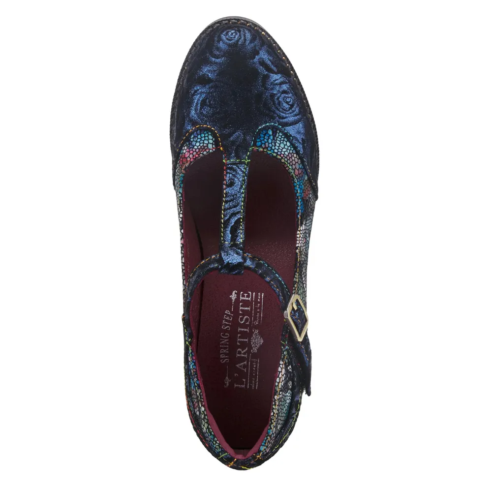 L'Artiste By Spring Step Mazie Navy Multi Heel (Women's)