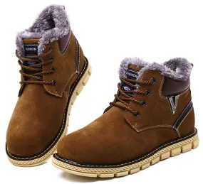 Male Warm Solid Color Winter Boots