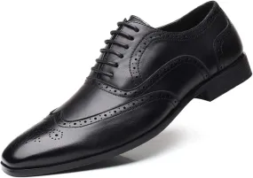 Men Dress Shoes Leather Shoes for Men Formal Social Shoes Male Oxfords Men's Fashion Square Toe Faux Patent Leather Tuxedo Dress Shoes
