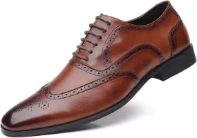 Men Dress Shoes Leather Shoes for Men Formal Social Shoes Male Oxfords Men's Fashion Square Toe Faux Patent Leather Tuxedo Dress Shoes