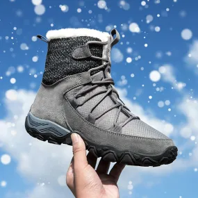Men Plush Warm Leather Ankle Boots