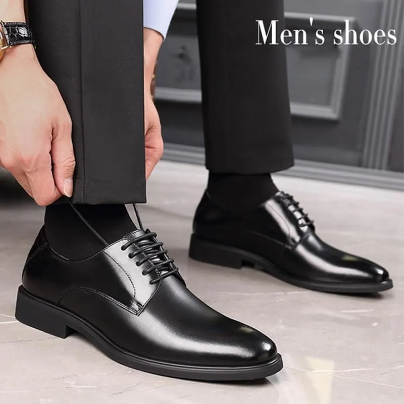 Men's Classic Lace-up Oxfords Men Patent Leather Formal Business Dress Shoes Mens Tuxedo Shoes