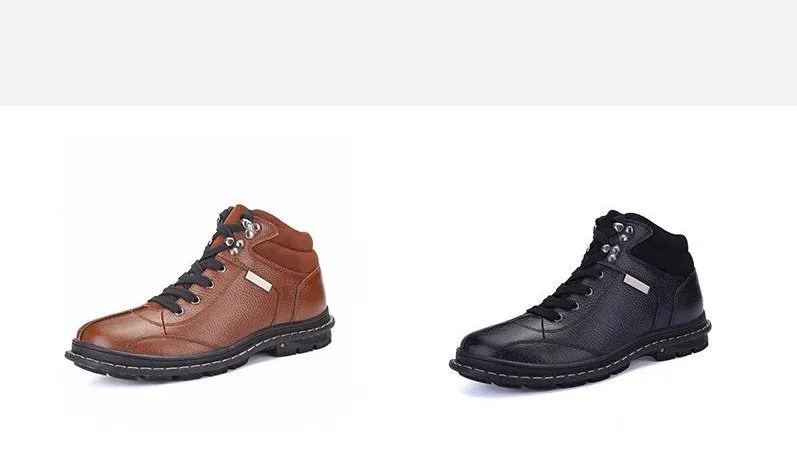 Men's Winter Warm Genuine Cowhide Shoes