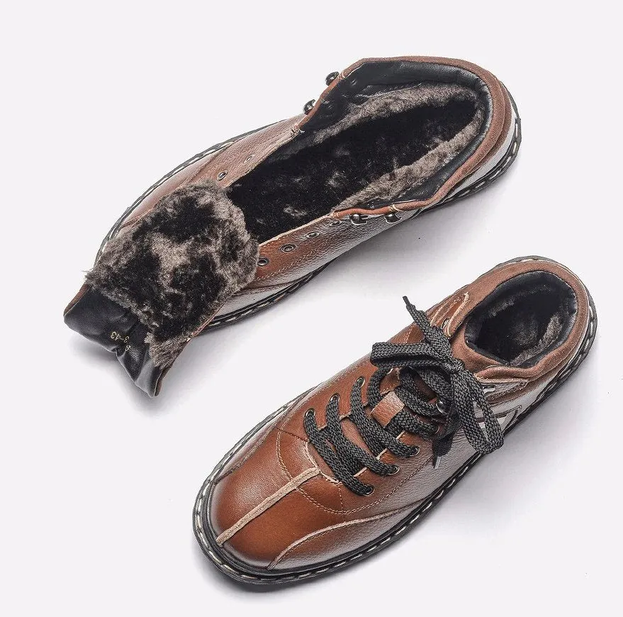 Men's Winter Warm Genuine Cowhide Shoes
