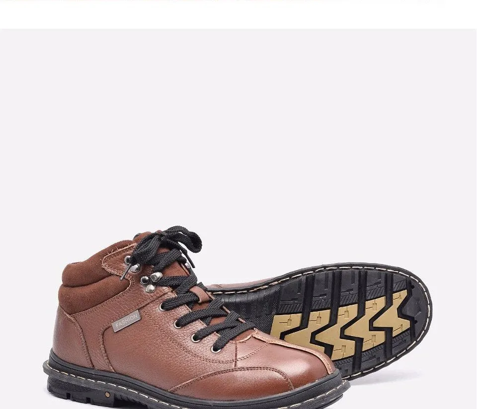 Men's Winter Warm Genuine Cowhide Shoes