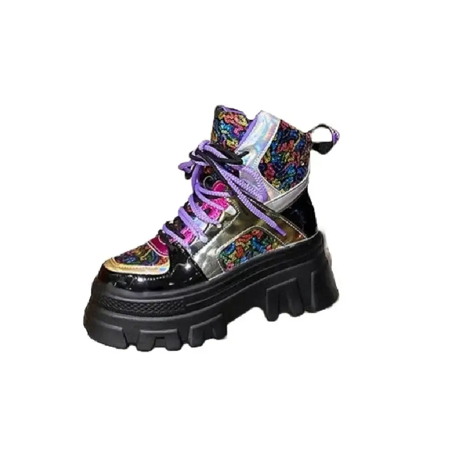 Metallic And Shiny Colors Platform Shoes