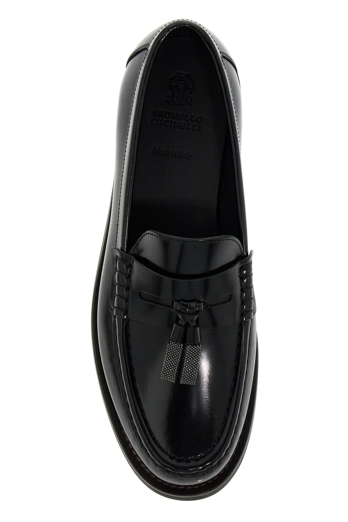MINIMAL SHINY TASSEL CALFSKIN LO