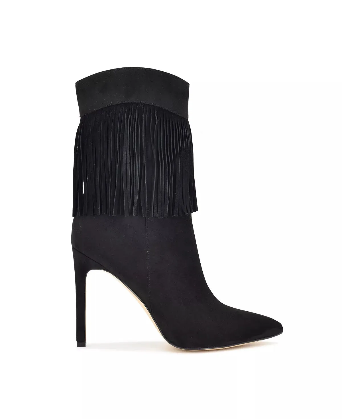 Nine West Tries2 Black1 Suede Fashion Pointed Toe Womens Dress Ankle Booties
