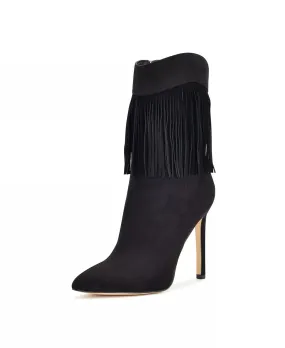 Nine West Tries2 Black1 Suede Fashion Pointed Toe Womens Dress Ankle Booties