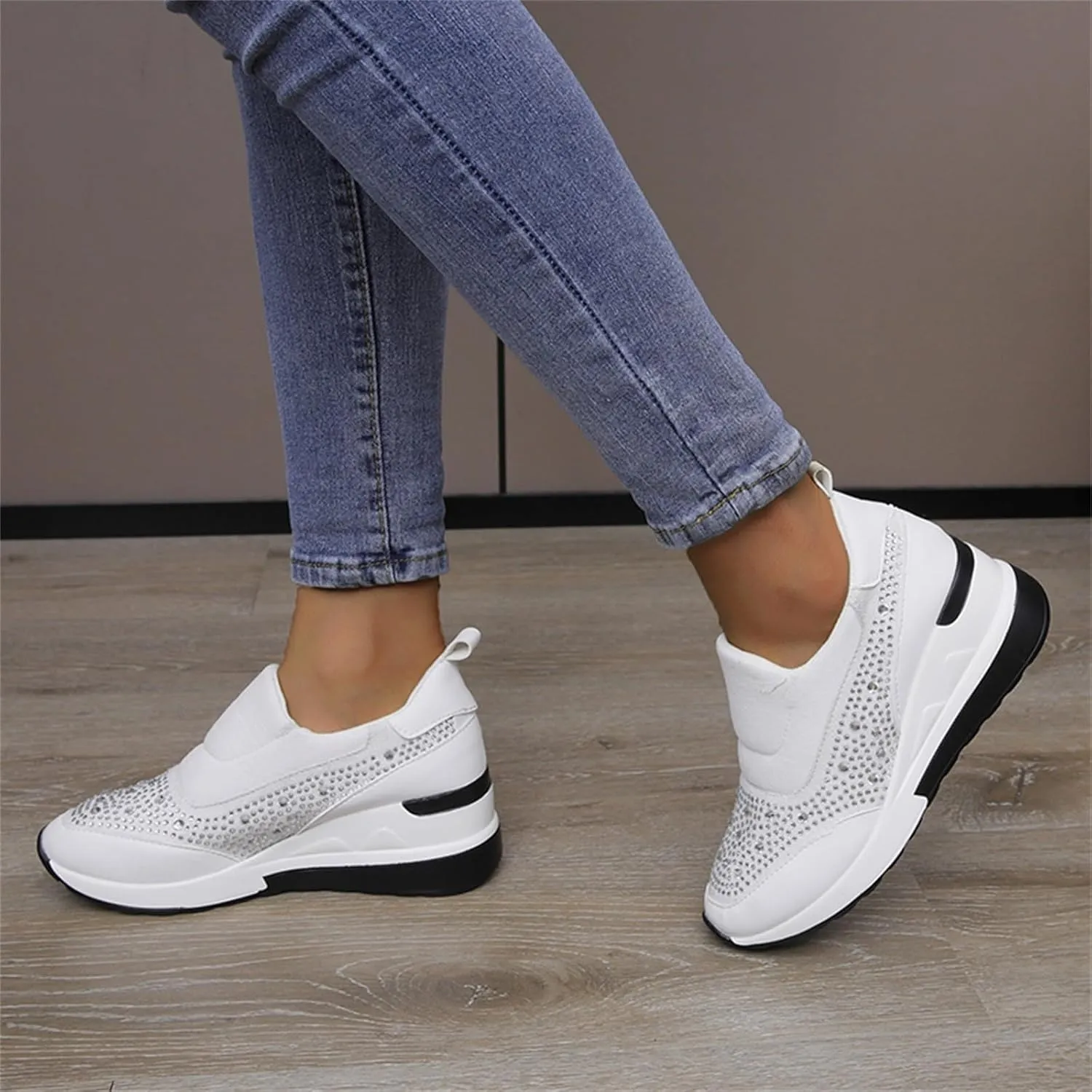 Orthopedic Shoes for Women Comfortable Running Shoes Breathable Mesh Womens Slip On Sneakers Women Walking Shoes with Arch Support Tennis Shoes Lightweight Casual Sneakers for Gym Travel Work