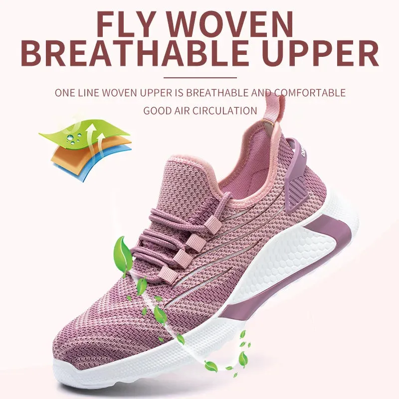 Safety Shoes Women Steel Toe Shoes Men Work Sneakers Safety Shoes Men Lightweight Work Boots Indestructible Work Shoes Unisex